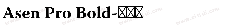 Asen Pro Bold字体转换